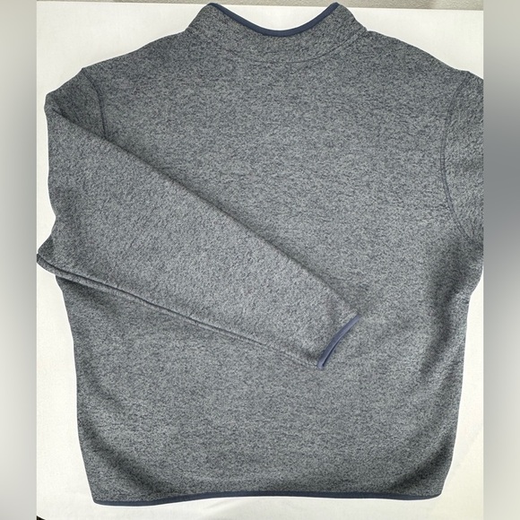 Eddie Bauer Men's Heathered Blue Fleece Pullover Sweater XL - Picture 6 of 13